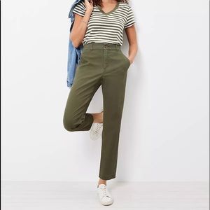 LOFT perfect straight pants in washed twill